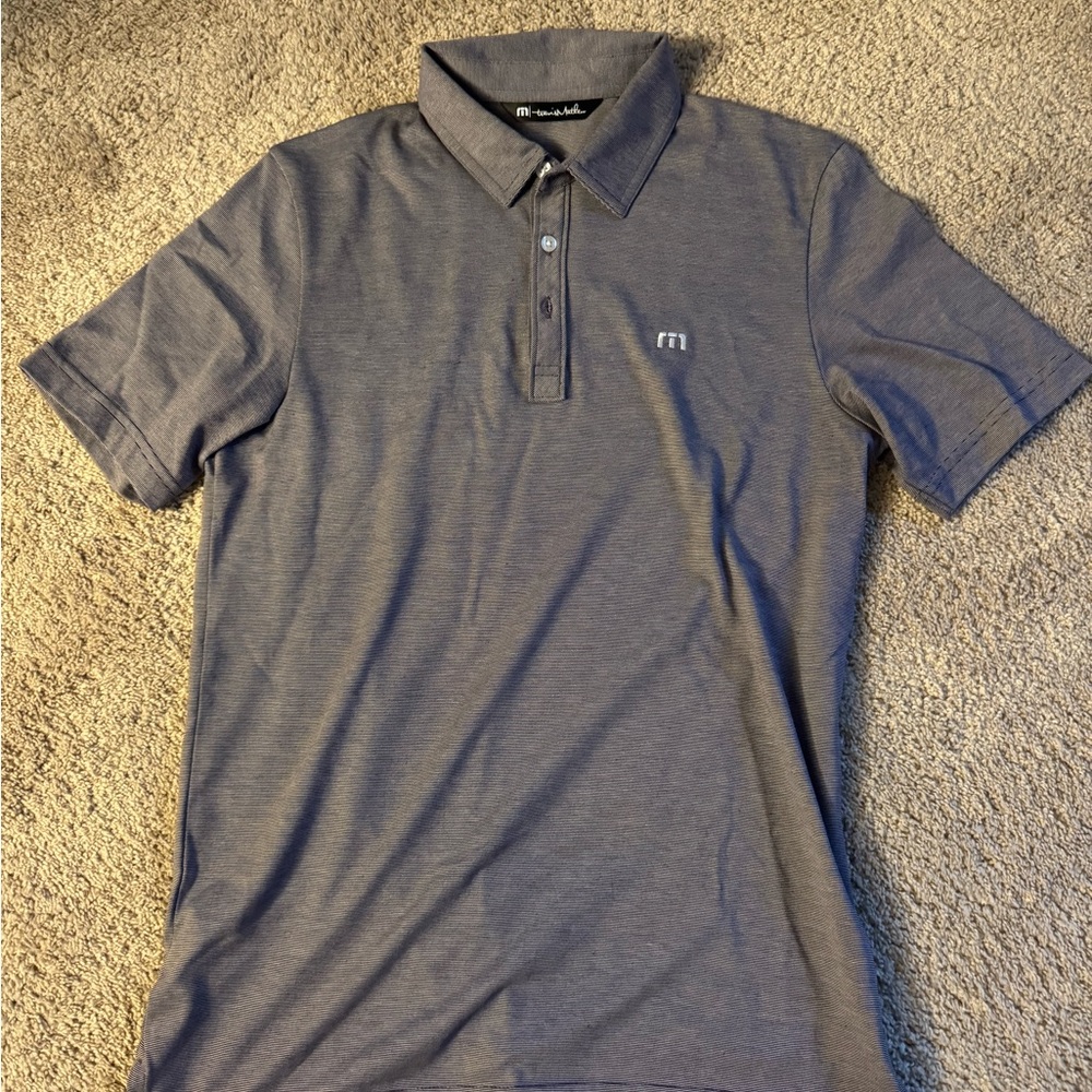 Travis Mathew Gray Polo Shirt Classic Design